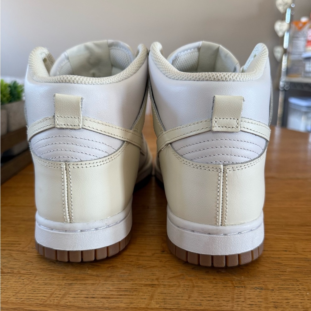Nike Women's Cream High-Top Sneakers - Picture 3 of 5